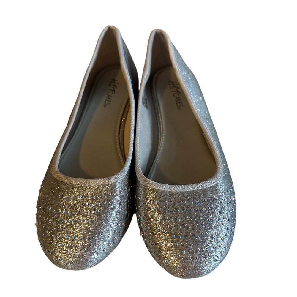 Hot Cakes silver beaded flats perfect for the holiday season size 4 M - Picture 7 of 7